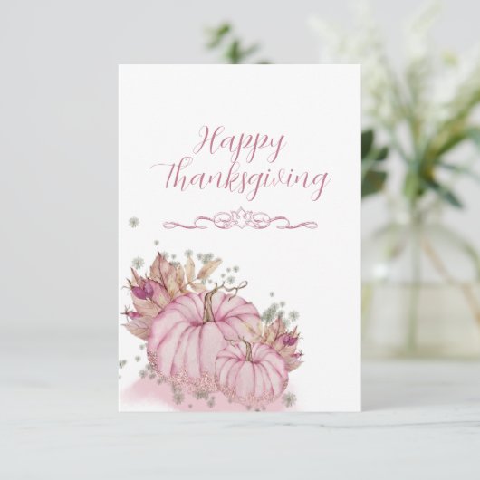 PINK Pumpkin Harvest - Platte Kaart (Staand voorkant)