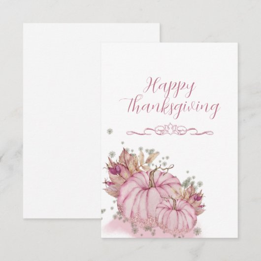 PINK Pumpkin Harvest - Platte Kaart (Voorkant / Achterkant)