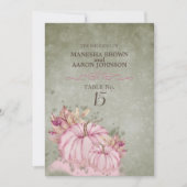 PINK Pumpkin Oogst - Platte Tafelkaart Kaart (Voorkant)