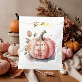 Pink Pumpkin Watercolor Boho Baby Girl Shower Bedankzakje