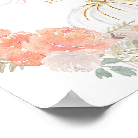 Pink Pumpkin Welcome Sign Poster (Hoek)