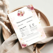 Pink Pumpkin wenst voor het baby shower spel Kaart