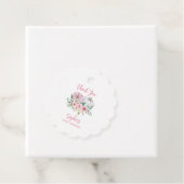 Pink Pumpkins Baby shower Bedankt Bedankjes Labels (In situ)