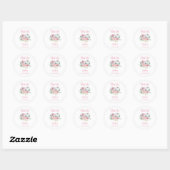 Pink Pumpkins Baby shower Bedankt Ronde Sticker (Vel)