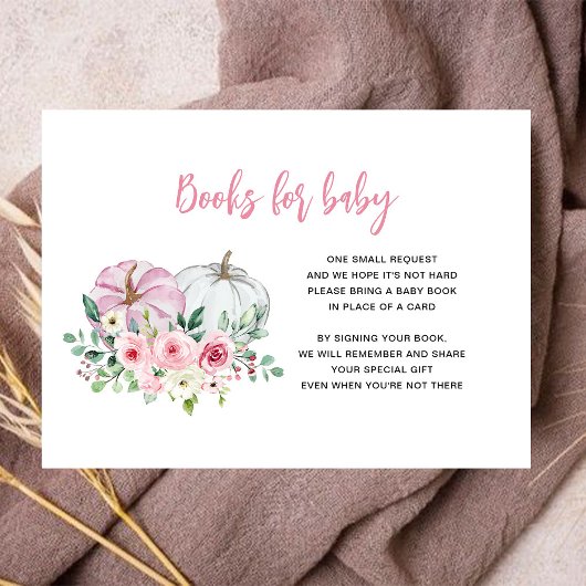 Pink Pumpkins Boeken voor Baby Informatiekaartje