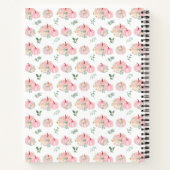 Pink Pumpkins Floral Baby shower gastenboek Notitieboek (Achterkant)