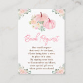 Pink Pumpkins Floral Book Request Informatiekaartje (Voorkant)