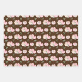 Pink Pumpkins Floral Inpakpapier Vel (Voorkant 3)