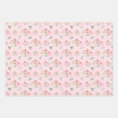 Pink Pumpkins Floral Inpakpapier Vel (Voorkant 2)