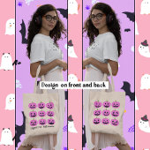 Pink Pumpkins gehyped voor Halloween Tote Bag