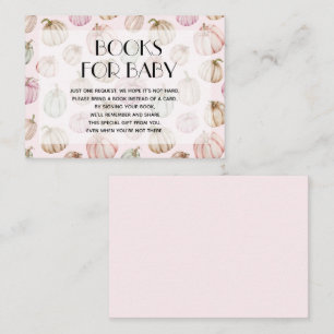Pink Pumpkins Girl Baby Book Request Informatiekaartje