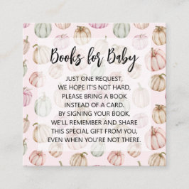 Pink Pumpkins Girl Baby Book Request Informatiekaartje