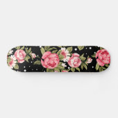 Pink Puny Peonies Skateboard (Horizontaal)