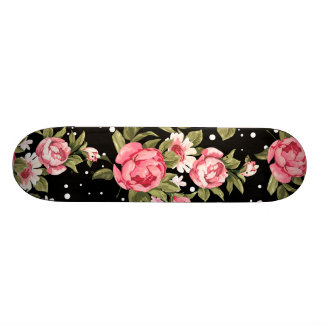 Pink Puny Peonies Skateboard