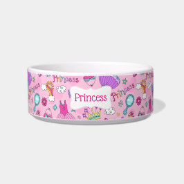Pink Pup Princess Pet Bowl Voerbakje