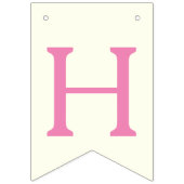 Pink Puppy Dog Theme Verjaardagsfeest Vlaggetjes (Tweede vlag)