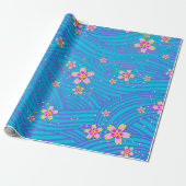 pink purple and blue cadeaupapier (Uitgerold)