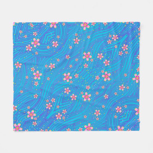 pink purple and blue fleece deken (Voorkant (Horizontaal))