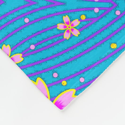 pink purple and blue fleece deken (Hoek)