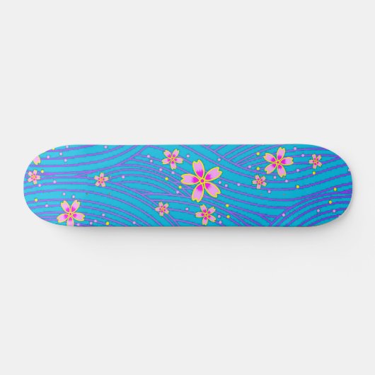 pink purple and blue persoonlijk skateboard (Horizontaal)