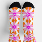 Pink Purple and Orange Floral Geometric Sokken (Top)