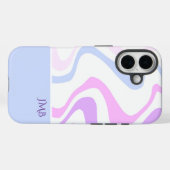 Pink Purple Blue Abstract Personalized Name Case-Mate iPhone Case (Achterkant (horizontaal))