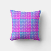 Pink, Purple, Blue Diamond Pattern Kussen (Voorkant)