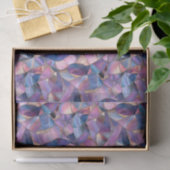 Pink Purple Blue Watercolor Mosaic Stained Glass  Tissuepapier (Geschenk)