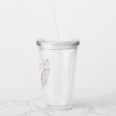 Pink Purple Blush Flowers Heart Love Cat Acryl Drinkbeker (Links)