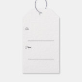 Pink Purple Butterflies Modern Script  Cadeaulabel (Achterkant)