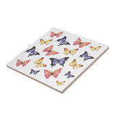 Pink Purple Butterflies Tegeltje (Zijkant)