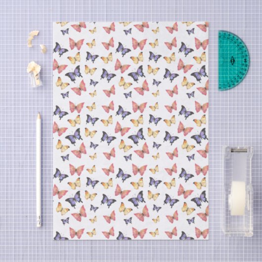 Pink Purple Butterflies Tissuepapier (Craft)