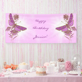 Pink Purple Butterfly  Spandoek
