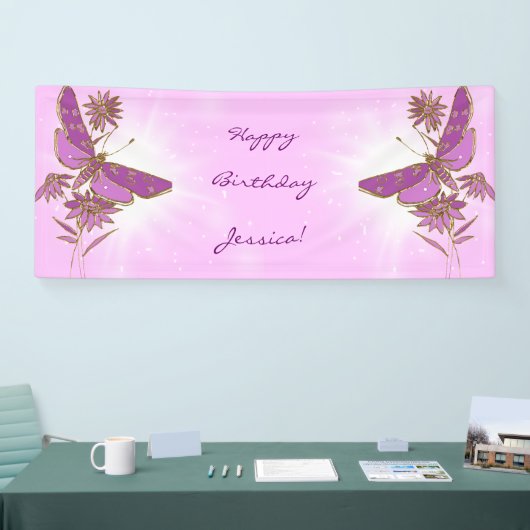 Pink Purple Butterfly Spandoek (Beurs)