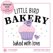 Pink Purple Cupcake Customizable Bakery Schort