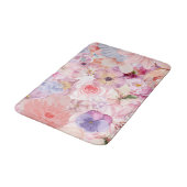 Pink & Purple Floral Pattern Badmat (Gekanteld)
