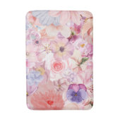 Pink & Purple Floral Pattern Badmat (Voorkant Verticaal)