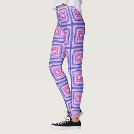 Pink & Purple Geometric Square Leggings (Links)