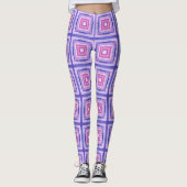 Pink & Purple Geometric Square Leggings (Voorkant)