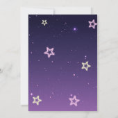 Pink Purple Girl Backyard Movie Night Birthday Kaart (Achterkant)