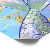 Pink Purple Glitter Mermaids 12th Birthday Welcome Poster (Hoek)