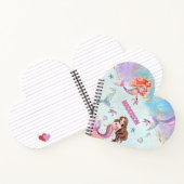 Pink Purple Glitter Mermaids Add Name Notitieboek (Binnen)