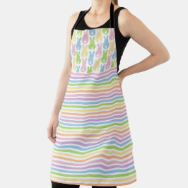 PINK PURPLE GREEN BLUE EASTER BUNNIES & STRIPES SCHORT