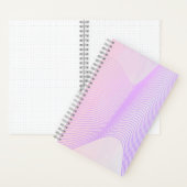 Pink & Purple Lined Waves Notebook Notitieboek (Binnen)