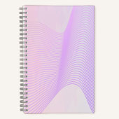 Pink & Purple Lined Waves Notebook Notitieboek (Voorkant)