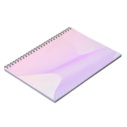 Pink & Purple Lined Waves Notebook Notitieboek (Linkerzijde)