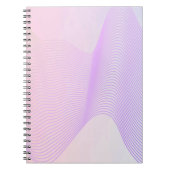 Pink & Purple Lined Waves Notebook Notitieboek (Voorkant)