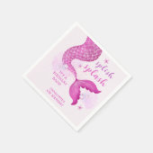 Pink Purple Mermaid Tail Birthday  Servet (Hoek)