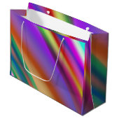 Pink Purple multicolored abstract pattern editable Groot Cadeauzakje (Voorkant Gekanteld)