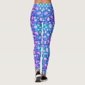Pink Purple Organic Pebble Blue Gradient Pattern Leggings (Achterkant)